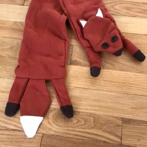 Handmade fleece fox scarf
